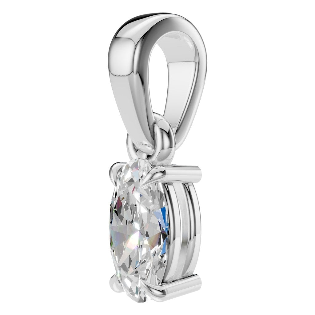 PE-1164 White Gold Pendant SET - ANGLE