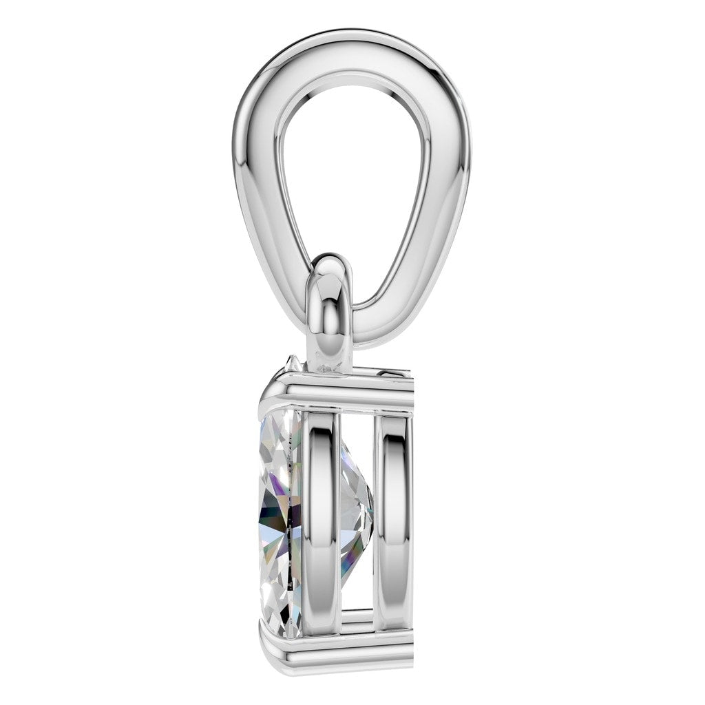 PE-1164 White Gold Pendant SET - Side View