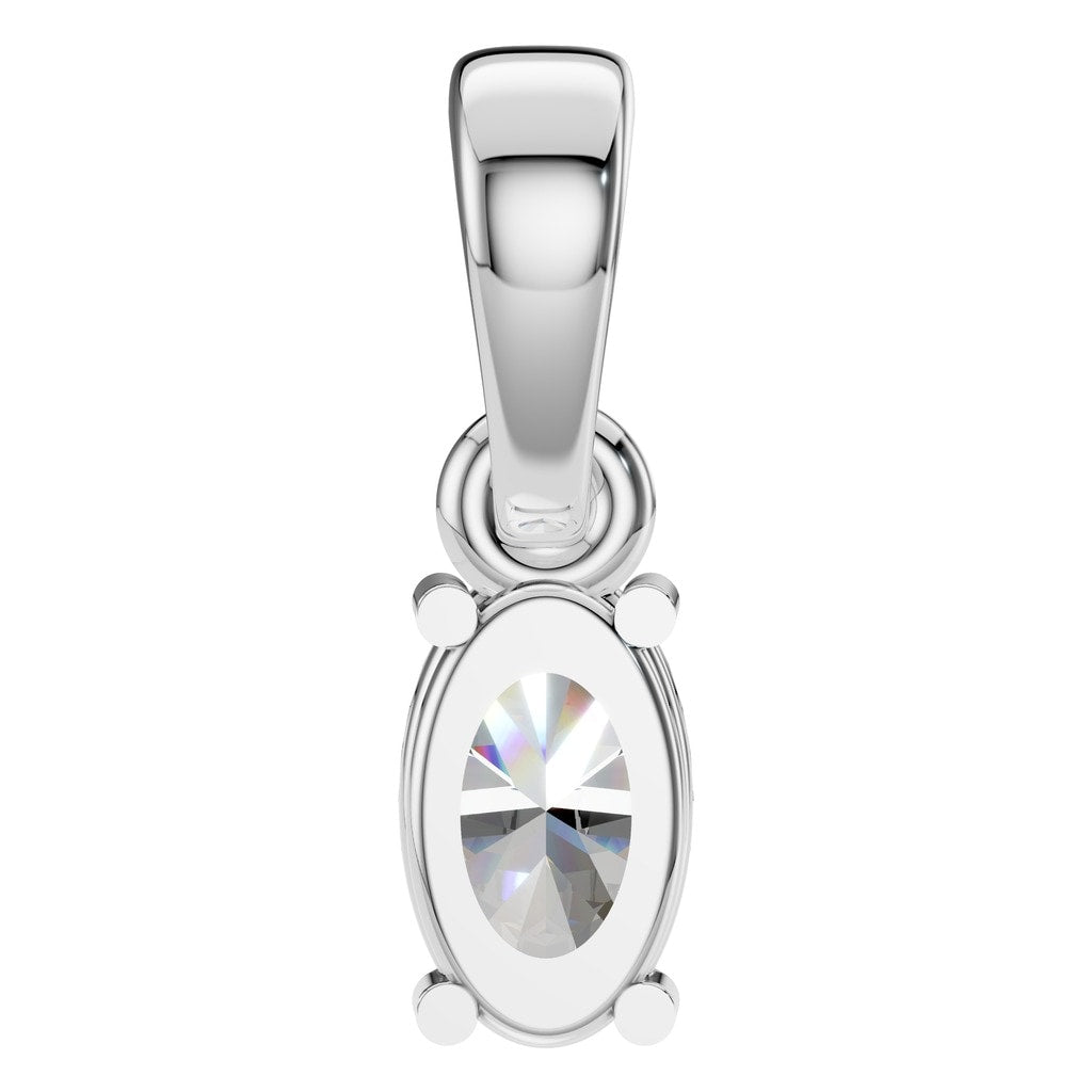 PE-1164 White Gold Pendant SET - BACK