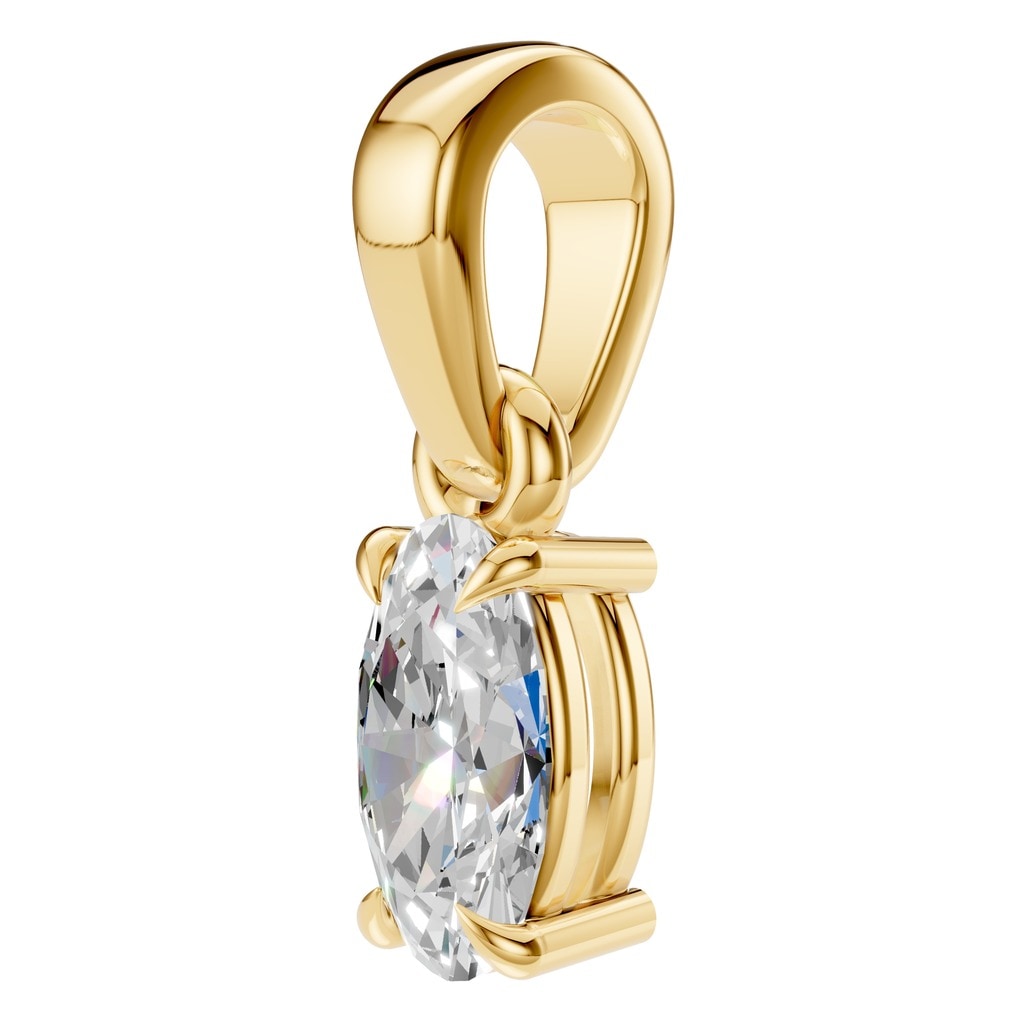 PE-1164 Yellow Gold Pendant SET - ANGLE