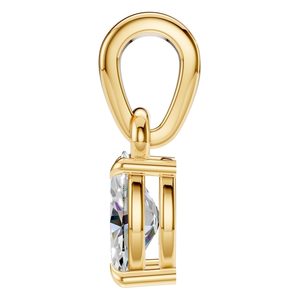 PE-1164 Yellow Gold Pendant SET - Side View