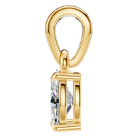 PE-1164 Yellow Gold Pendant SET - Side View