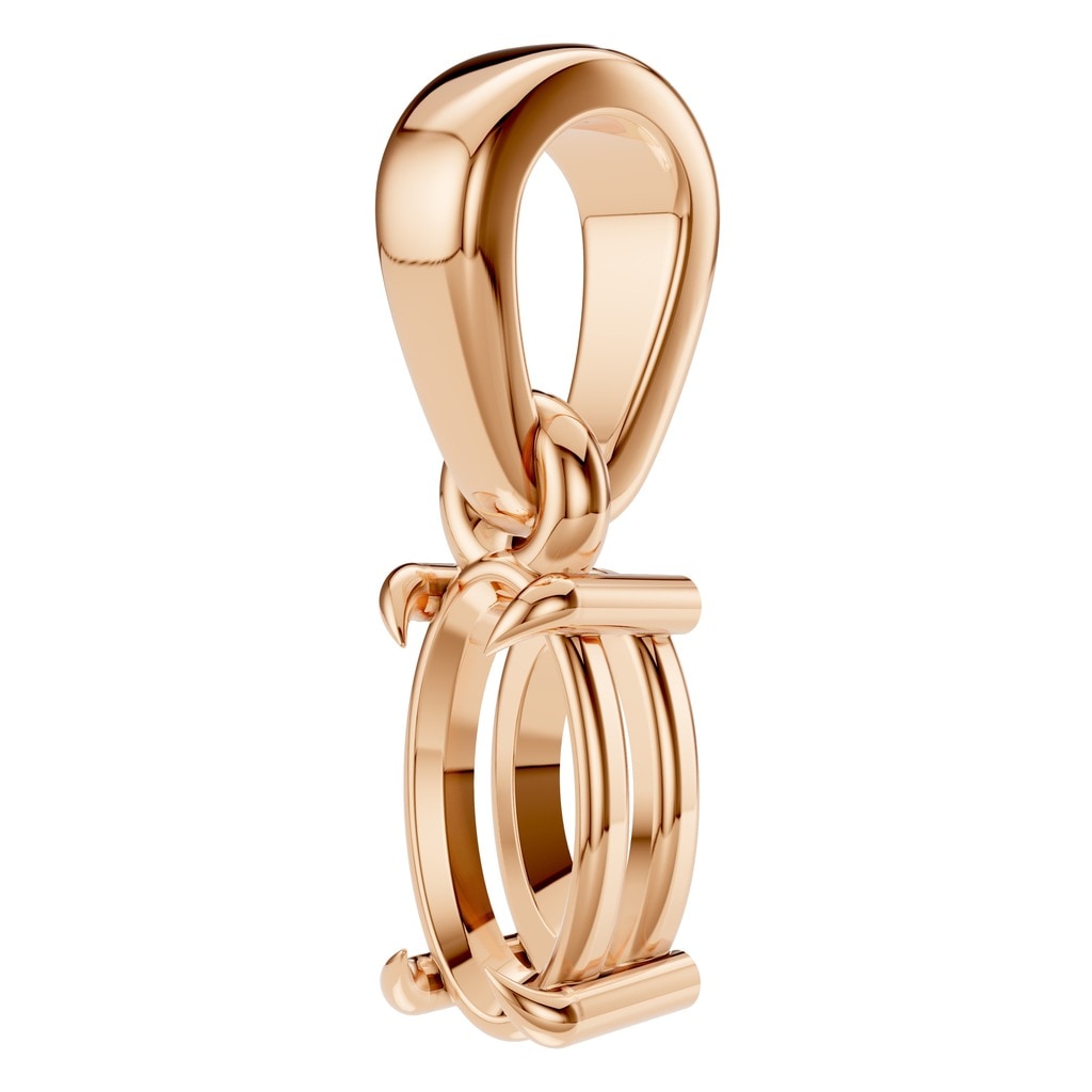 PE-1164 Rose Gold Pendant UNSET - ANGLE