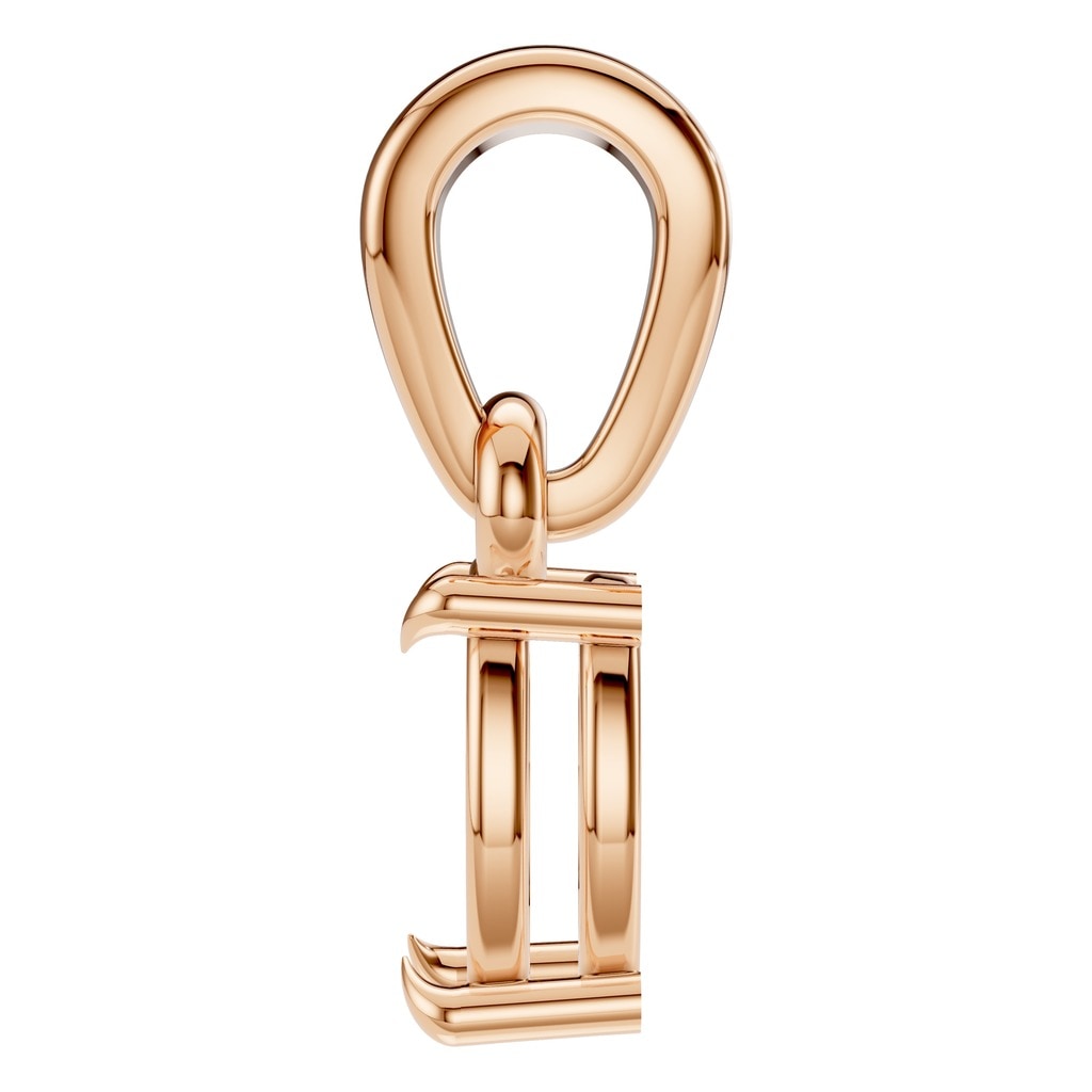 PE-1164 Rose Gold Pendant UNSET - Side View