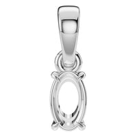 PE-1164 White Gold Pendant UNSET - Main View