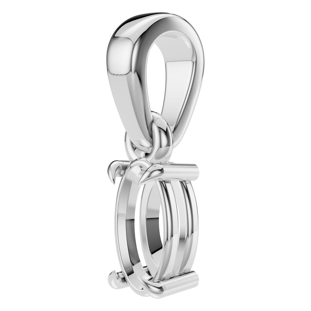 PE-1164 White Gold Pendant UNSET - ANGLE