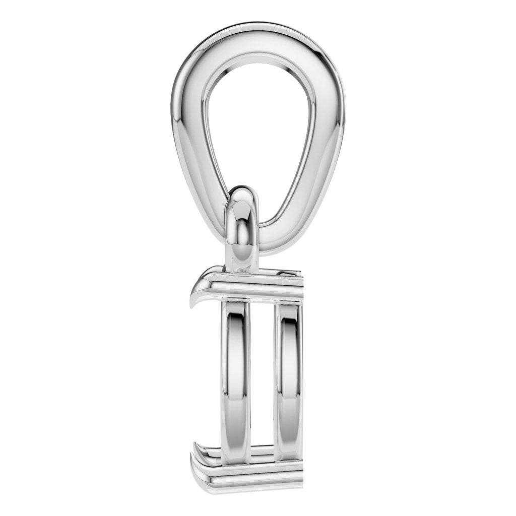 PE-1164 White Gold Pendant UNSET - Side View