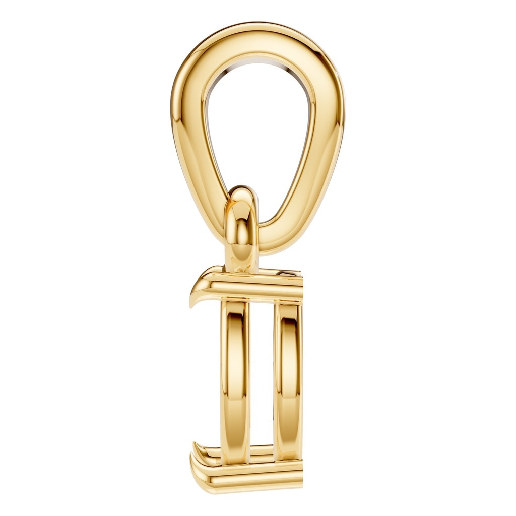 PE-1164 Yellow Gold Pendant UNSET - Side View