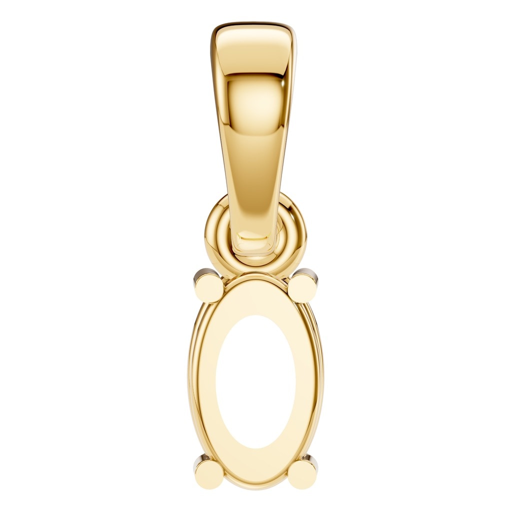 PE-1164 Yellow Gold Pendant UNSET - BACK