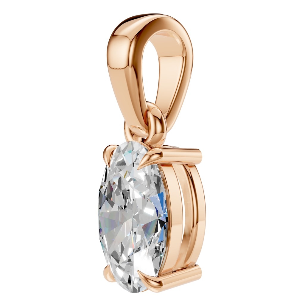 PE-1164 Rose Gold Pendant SET - ANGLE