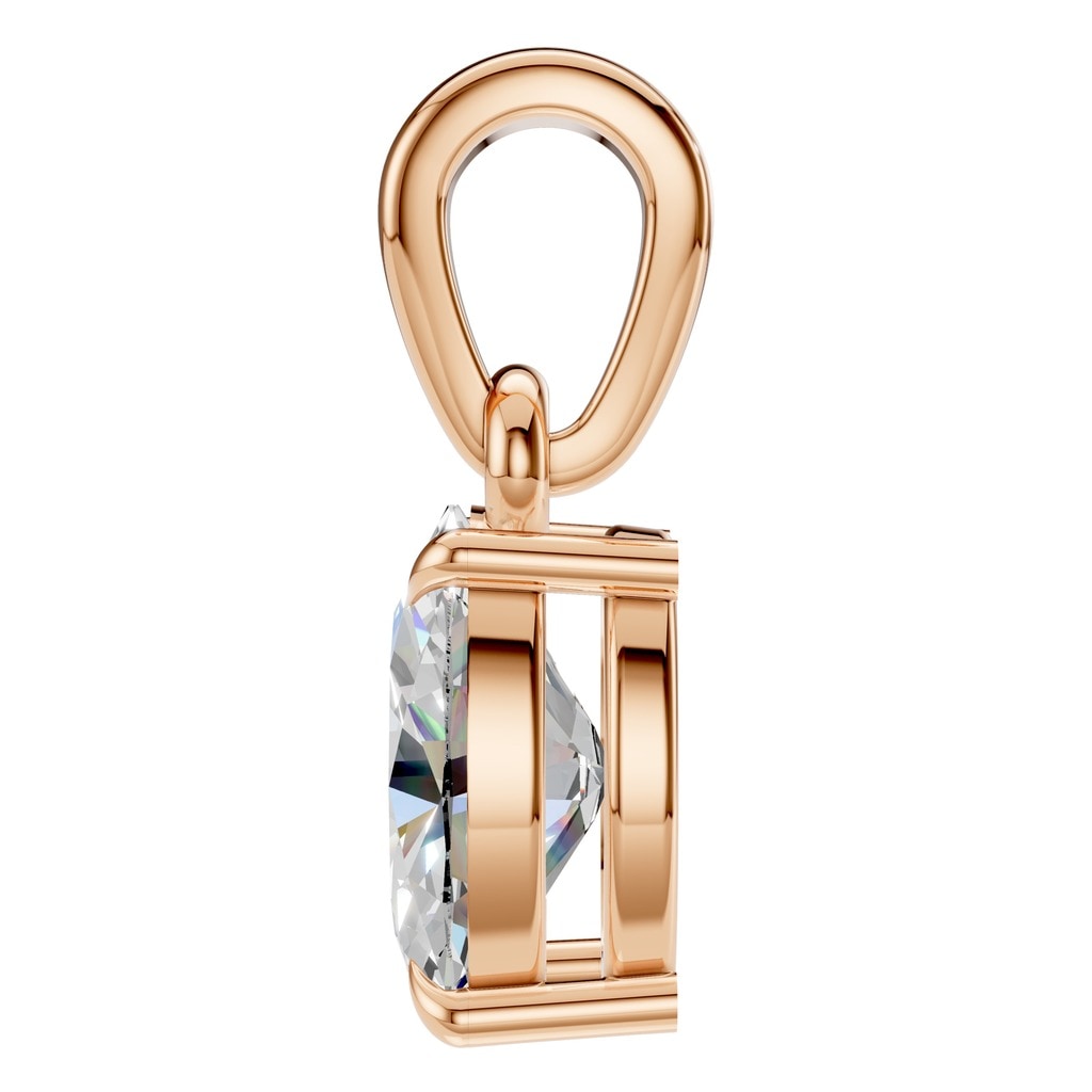 PE-1164 Rose Gold Pendant SET - Side View