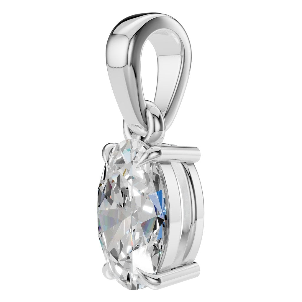 PE-1164 White Gold Pendant SET - ANGLE