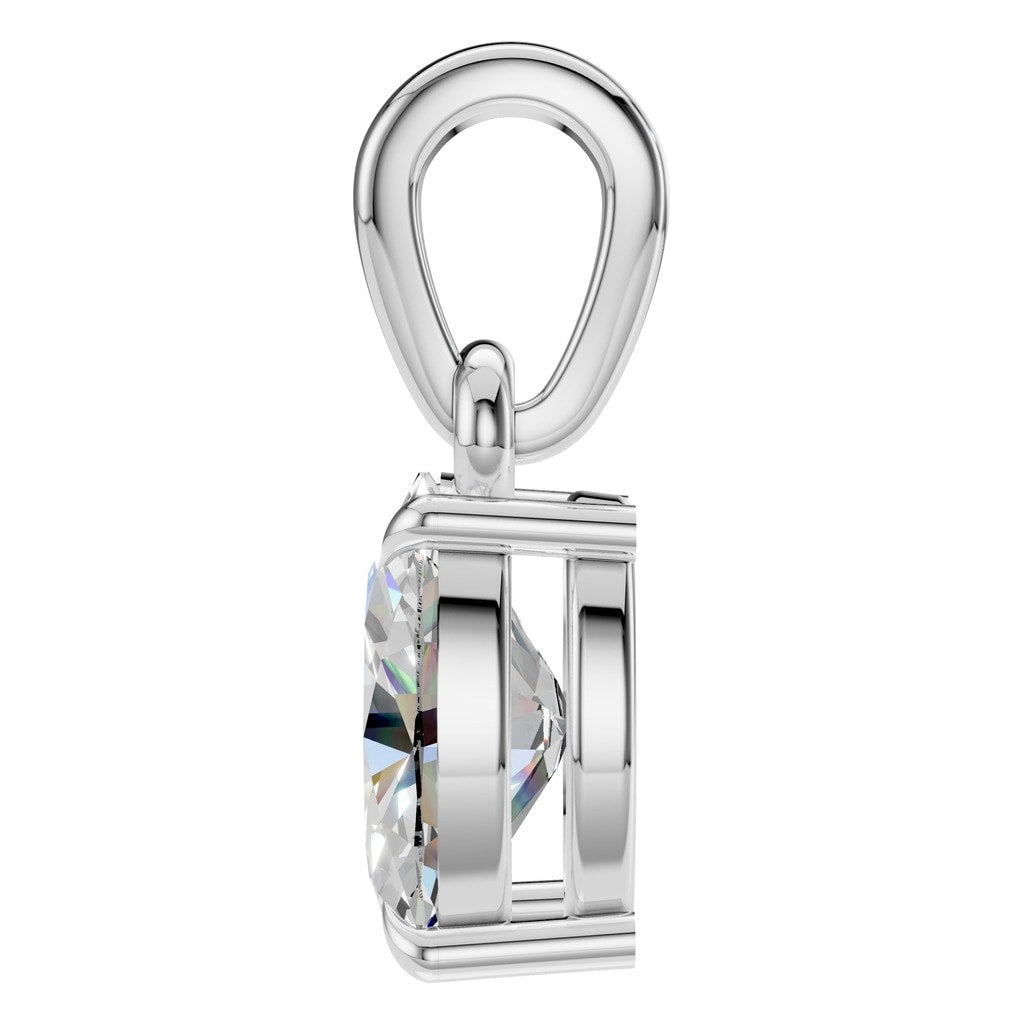 PE-1164 White Gold Pendant SET - Side View