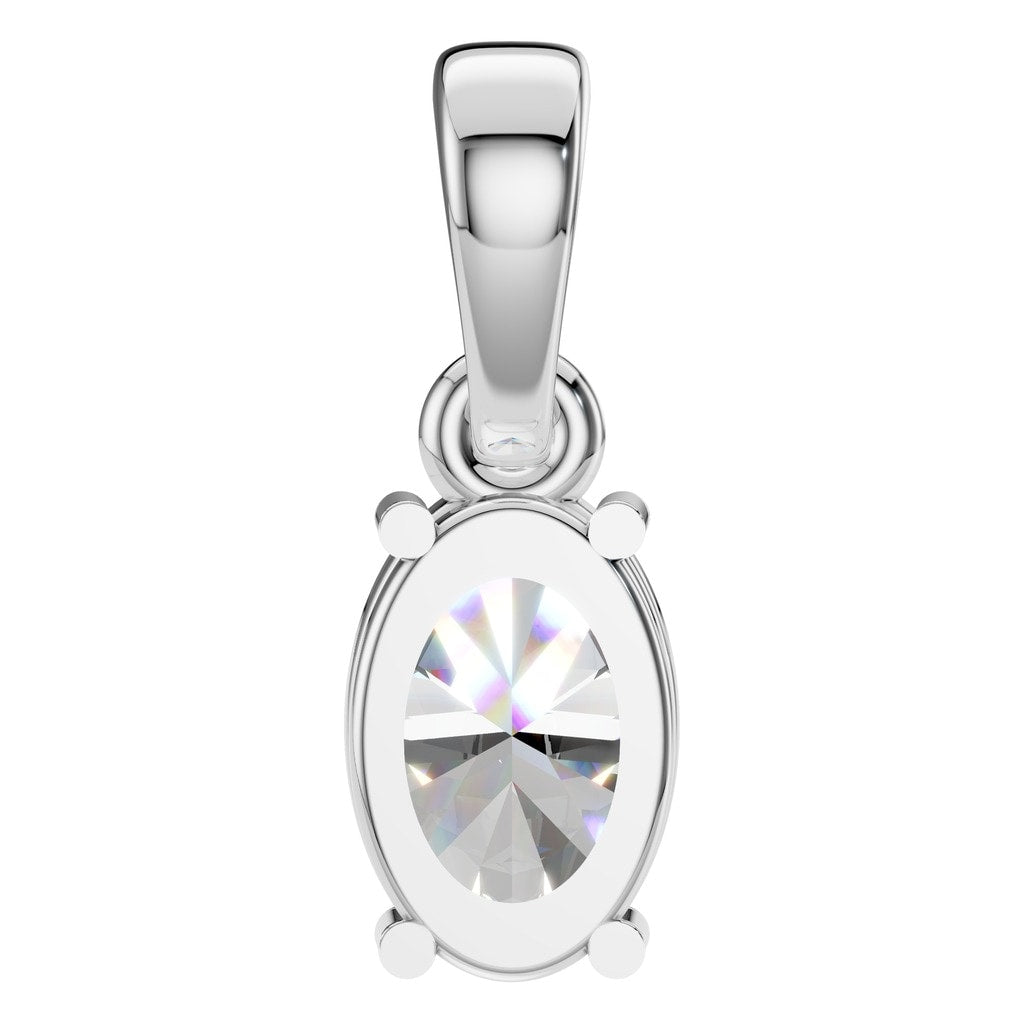 PE-1164 White Gold Pendant SET - BACK