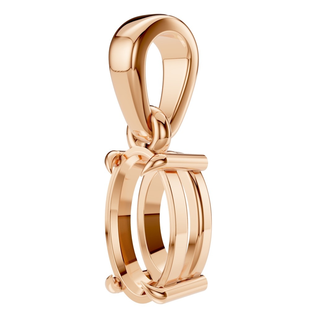 PE-1164 Rose Gold Pendant UNSET - ANGLE