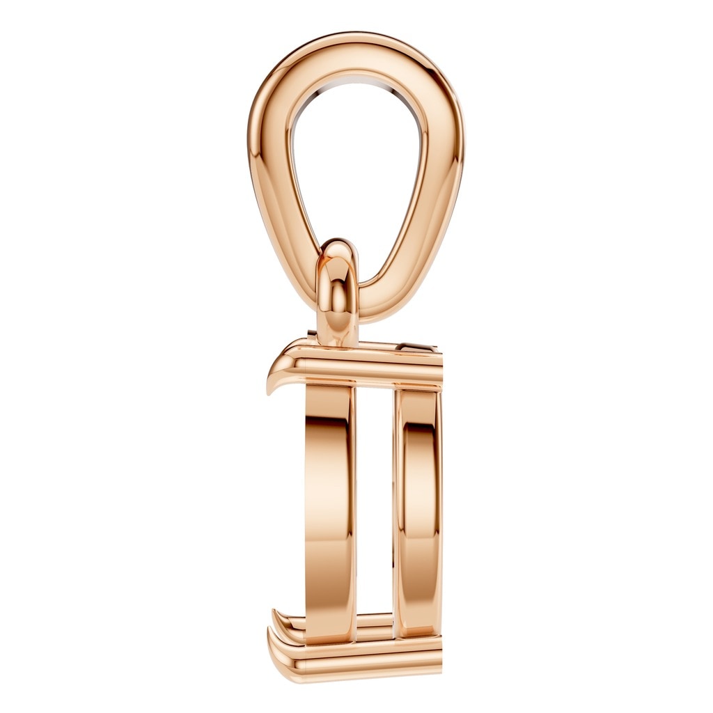 PE-1164 Rose Gold Pendant UNSET - Side View