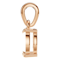 PE-1164 Rose Gold Pendant UNSET - Side View