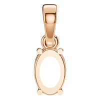 PE-1164 Rose Gold Pendant UNSET - BACK