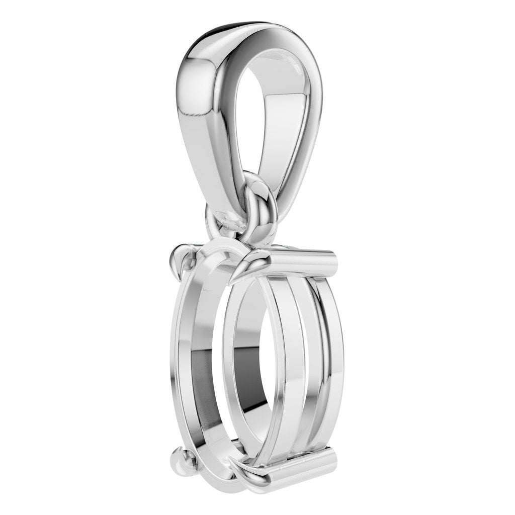 PE-1164 White Gold Pendant UNSET - ANGLE