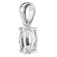 PE-1164 White Gold Pendant UNSET - ANGLE