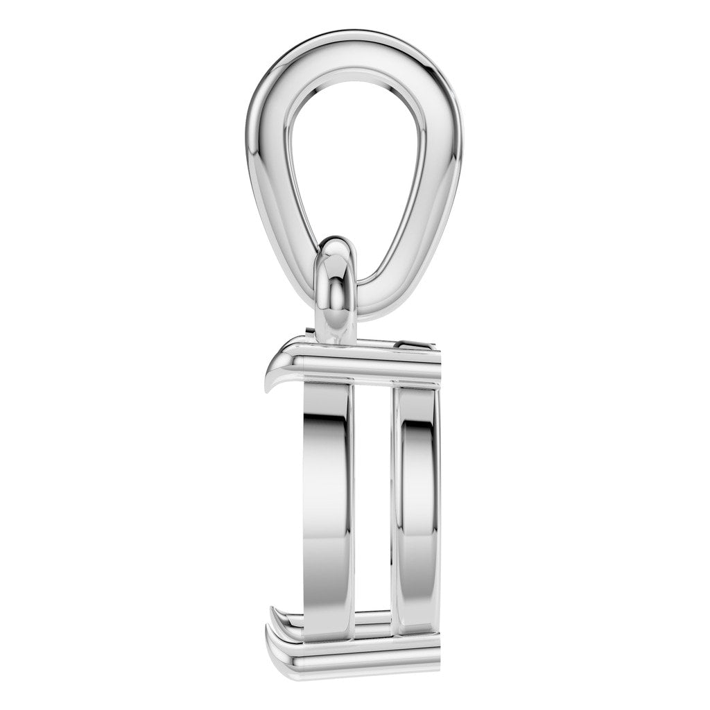 PE-1164 White Gold Pendant UNSET - Side View