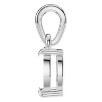 PE-1164 White Gold Pendant UNSET - Side View