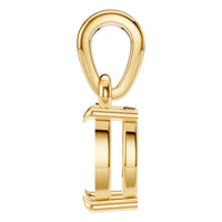 PE-1164 Yellow Gold Pendant UNSET - Side View
