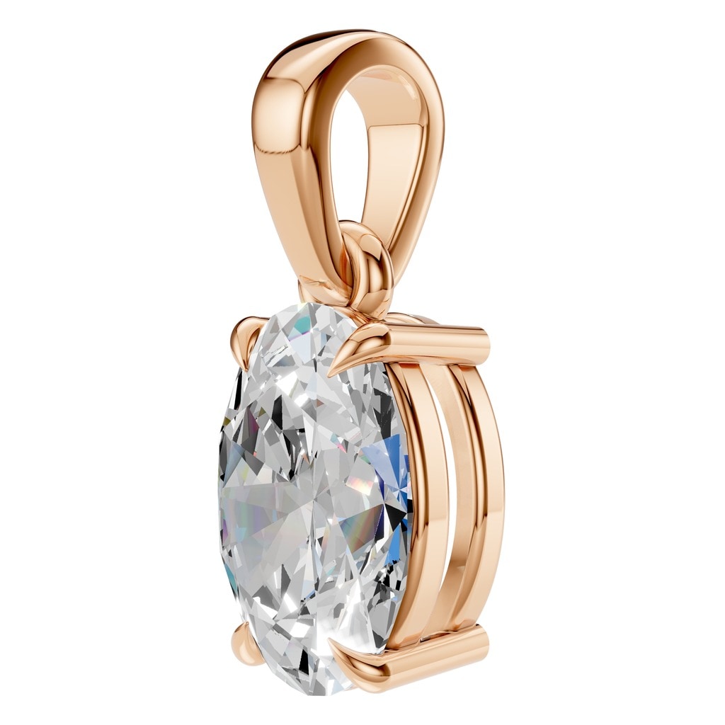 PE-1164 Rose Gold Pendant SET - ANGLE