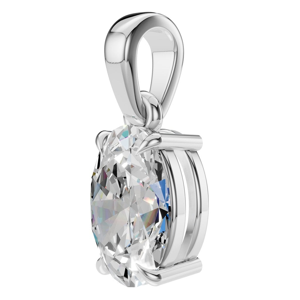 PE-1164 White Gold Pendant SET - ANGLE