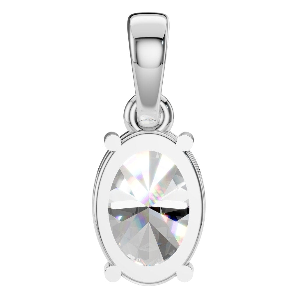 PE-1164 White Gold Pendant SET - BACK