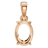 PE-1164 Rose Gold Pendant UNSET - Main View