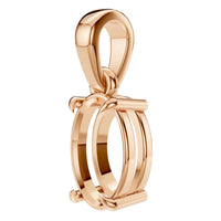 PE-1164 Rose Gold Pendant UNSET - ANGLE
