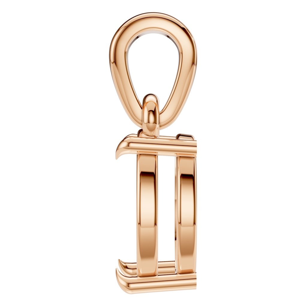 PE-1164 Rose Gold Pendant UNSET - Side View