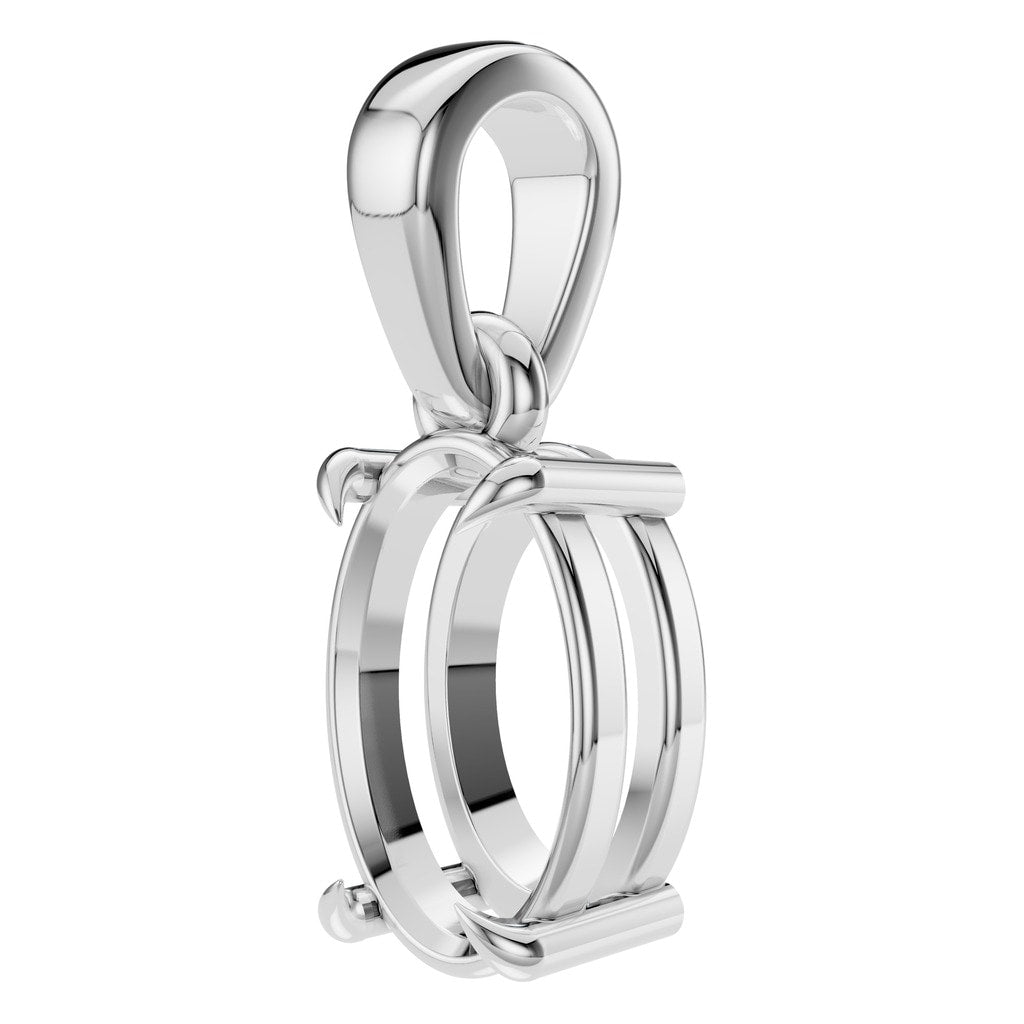 PE-1164 White Gold Pendant UNSET - ANGLE