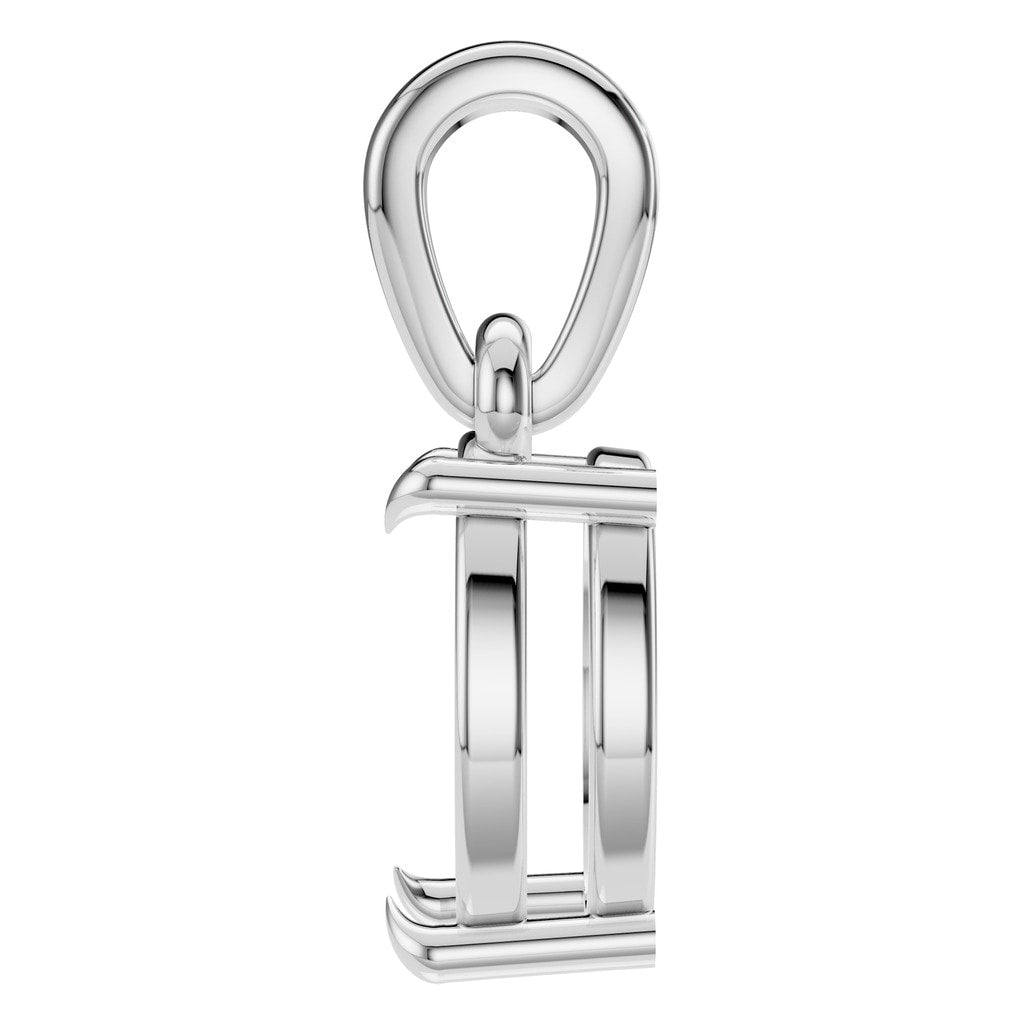 PE-1164 White Gold Pendant UNSET - Side View