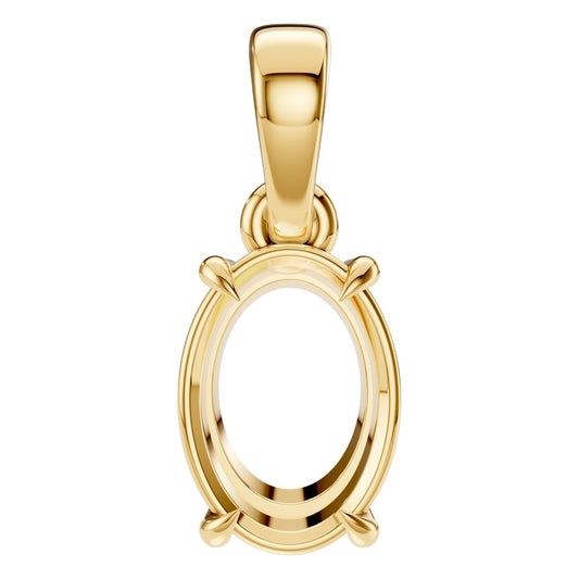 PE-1164 Yellow Gold Pendant UNSET - Main View