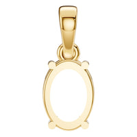 PE-1164 Yellow Gold Pendant UNSET - BACK