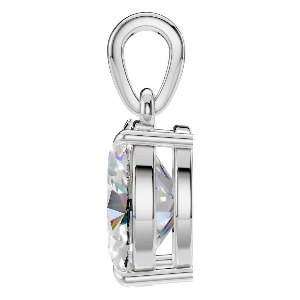 PE-1164 White Gold Pendant SET - Side View