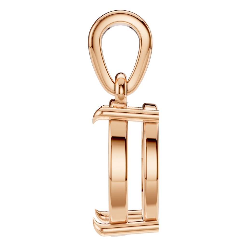 PE-1164 Rose Gold Pendant UNSET - Side View
