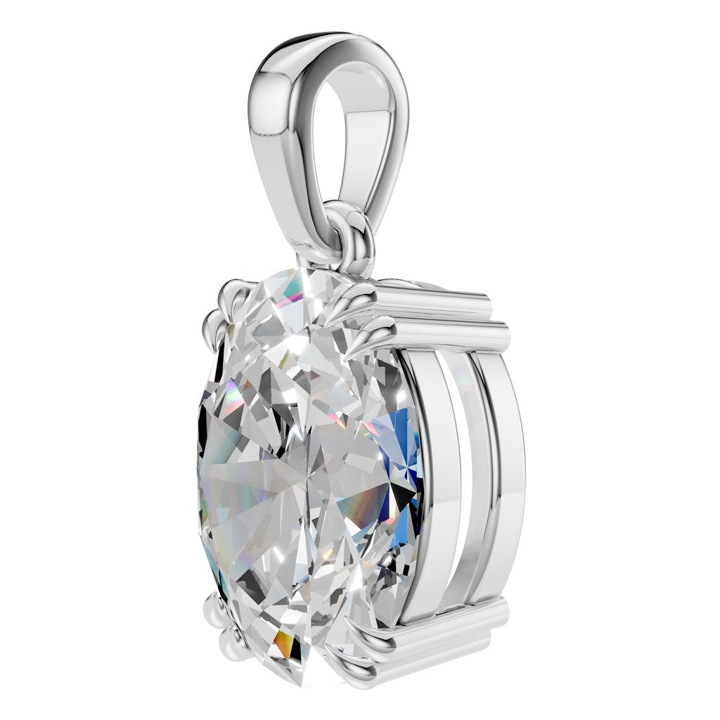 PE-1164 White Gold Pendant SET - ANGLE