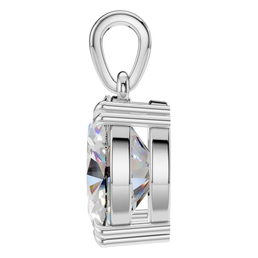 PE-1164 White Gold Pendant SET - Side View