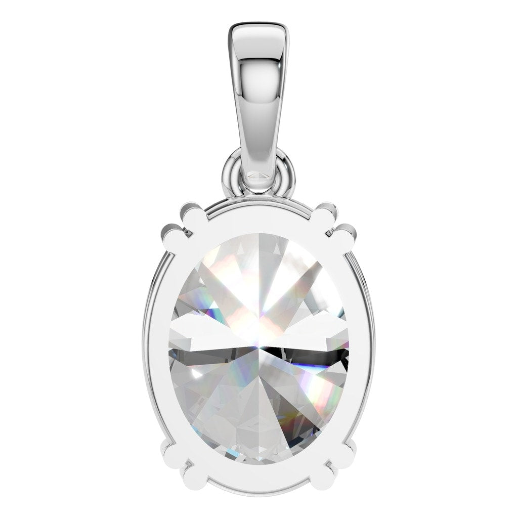 PE-1164 White Gold Pendant SET - BACK