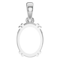 PE-1164 White Gold Pendant UNSET - BACK