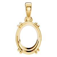 PE-1164 Yellow Gold Pendant UNSET - Main View