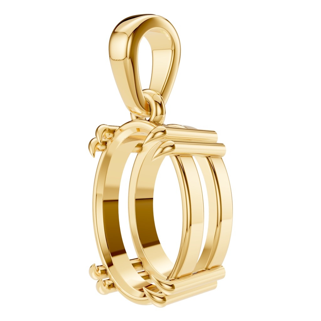 PE-1164 Yellow Gold Pendant UNSET - ANGLE