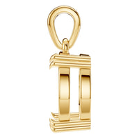 PE-1164 Yellow Gold Pendant UNSET - Side View