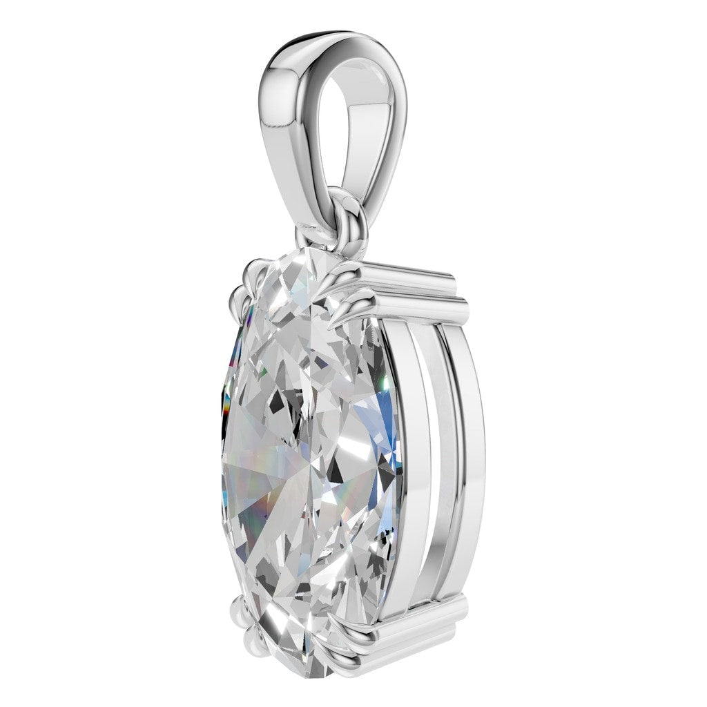 PE-1164 White Gold Pendant SET - ANGLE