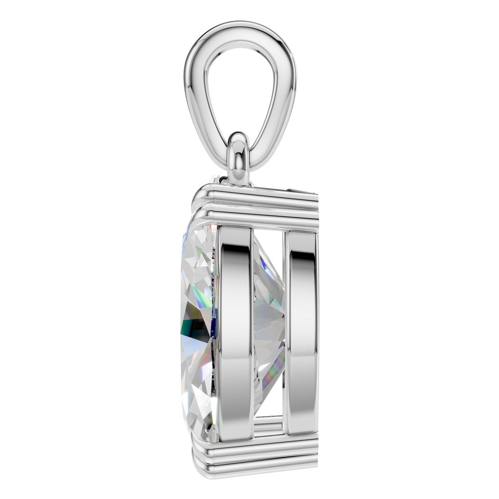 PE-1164 White Gold Pendant SET - Side View
