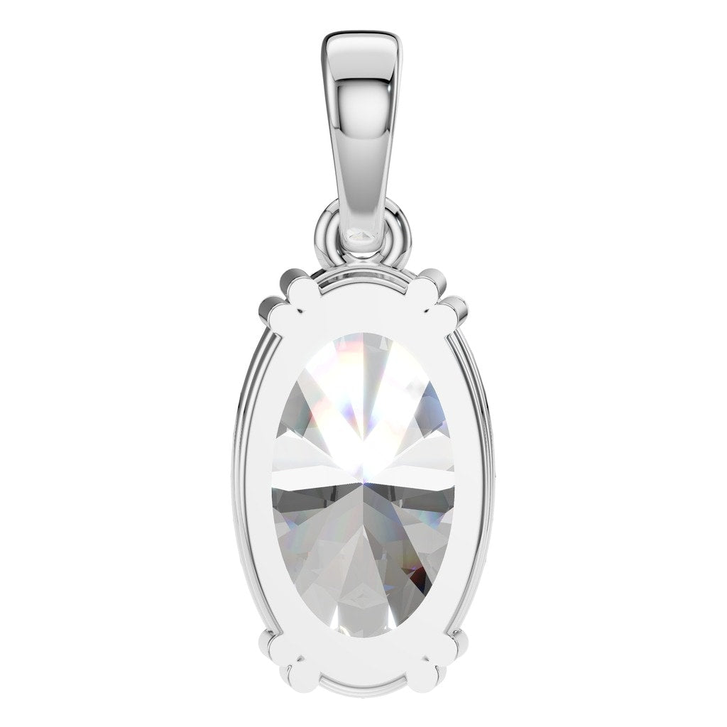PE-1164 White Gold Pendant SET - BACK
