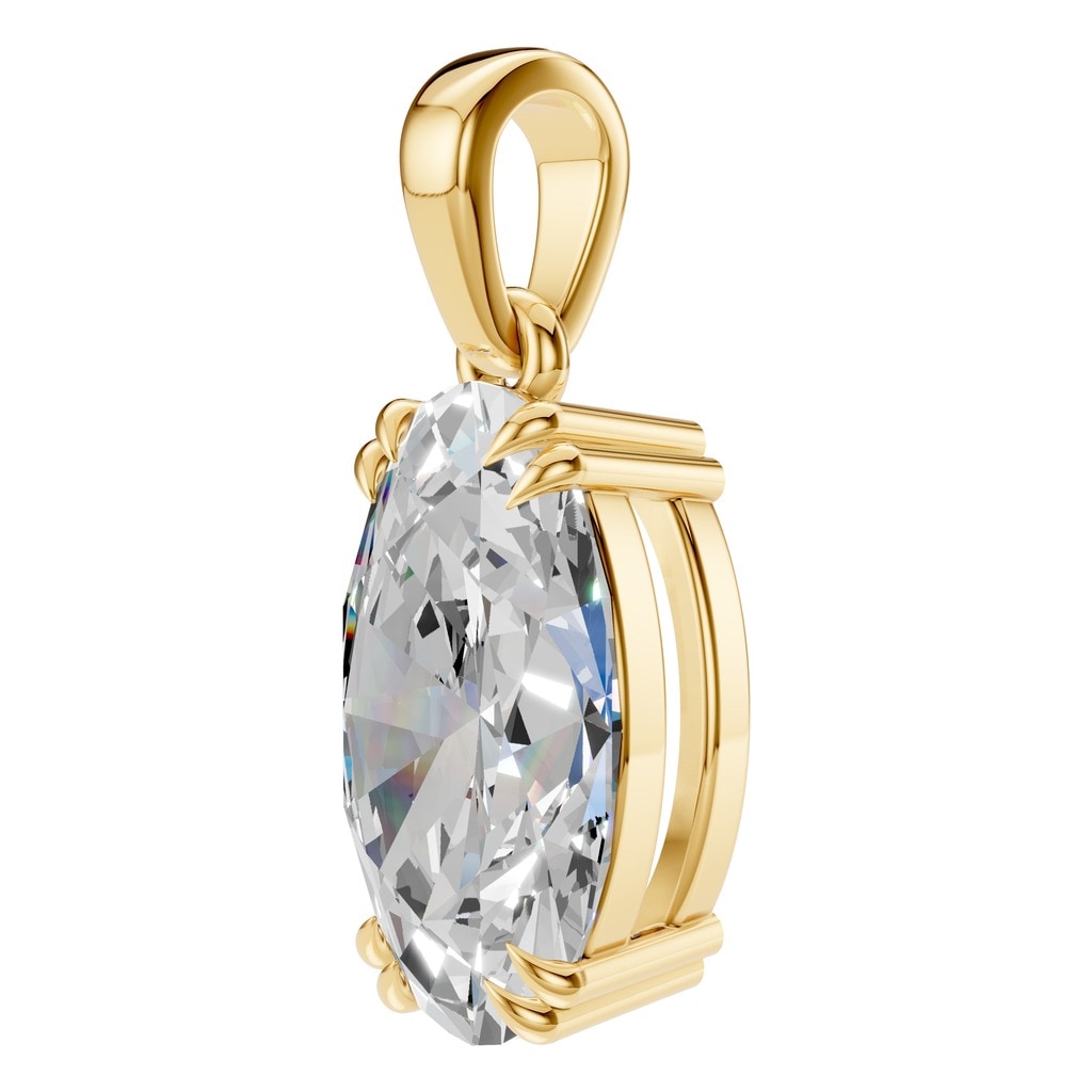 PE-1164 Yellow Gold Pendant SET - ANGLE